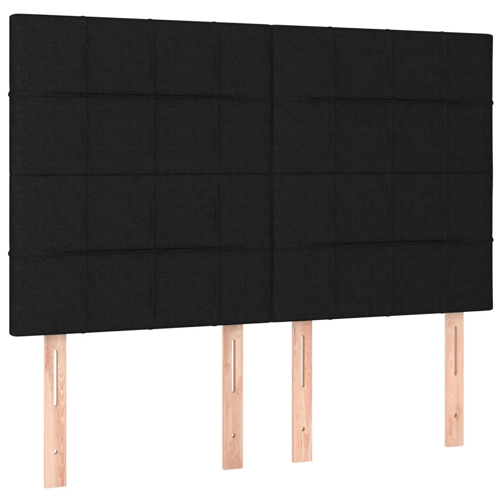 Giroletto a Molle con Materasso Nero 140x190 cm in Tessuto 3137151