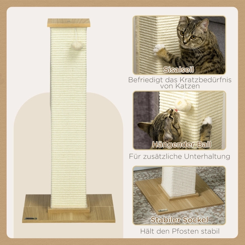 TIRAGRAFFI con Pallina 38x38x80 cm Peluche Rovere e Sisal