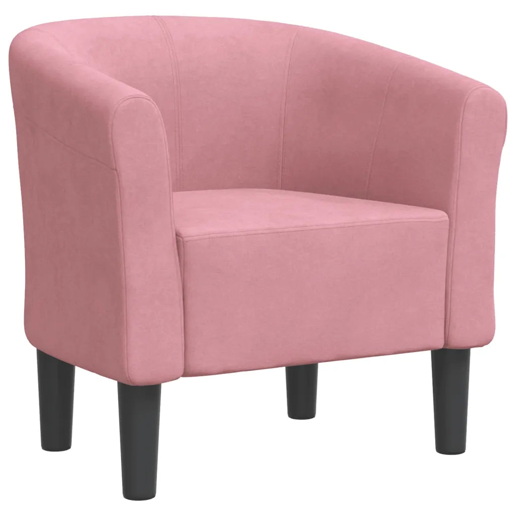 Divano Sedia-Poltrona Cabriolet Rosa in Velluto 285407