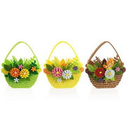 3 confezioni di sacchetti di pasqua in colori vivaci (3 pezzi - fiori)