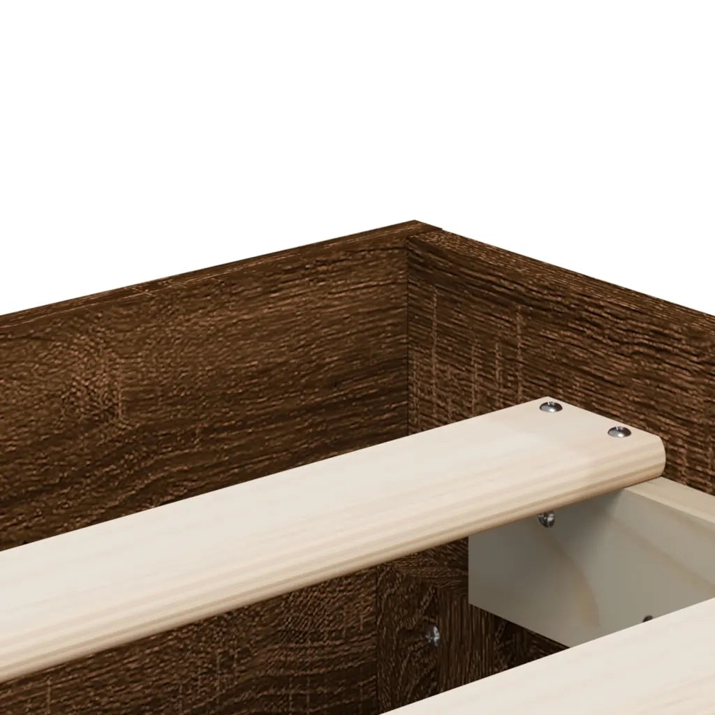 Giroletto Cassetti Rovere Marrone 120x190 cm Legno Multistrato