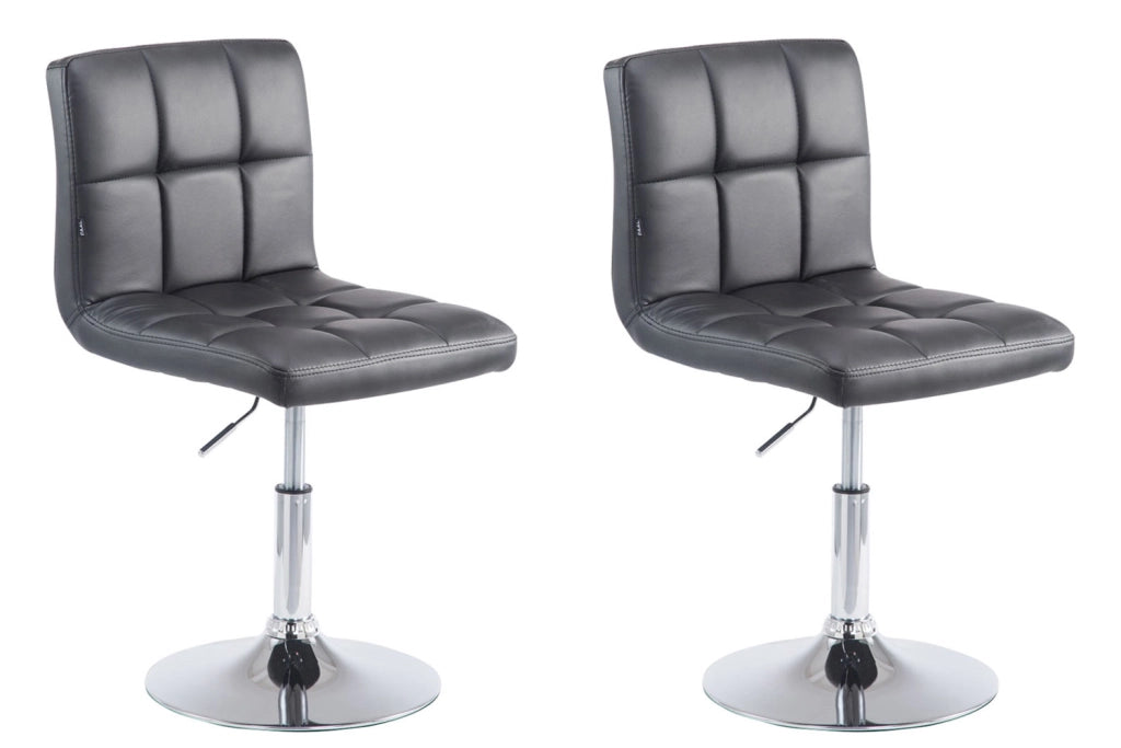 Set 2 Sedie Lounge Palma V2 in similpelle nero