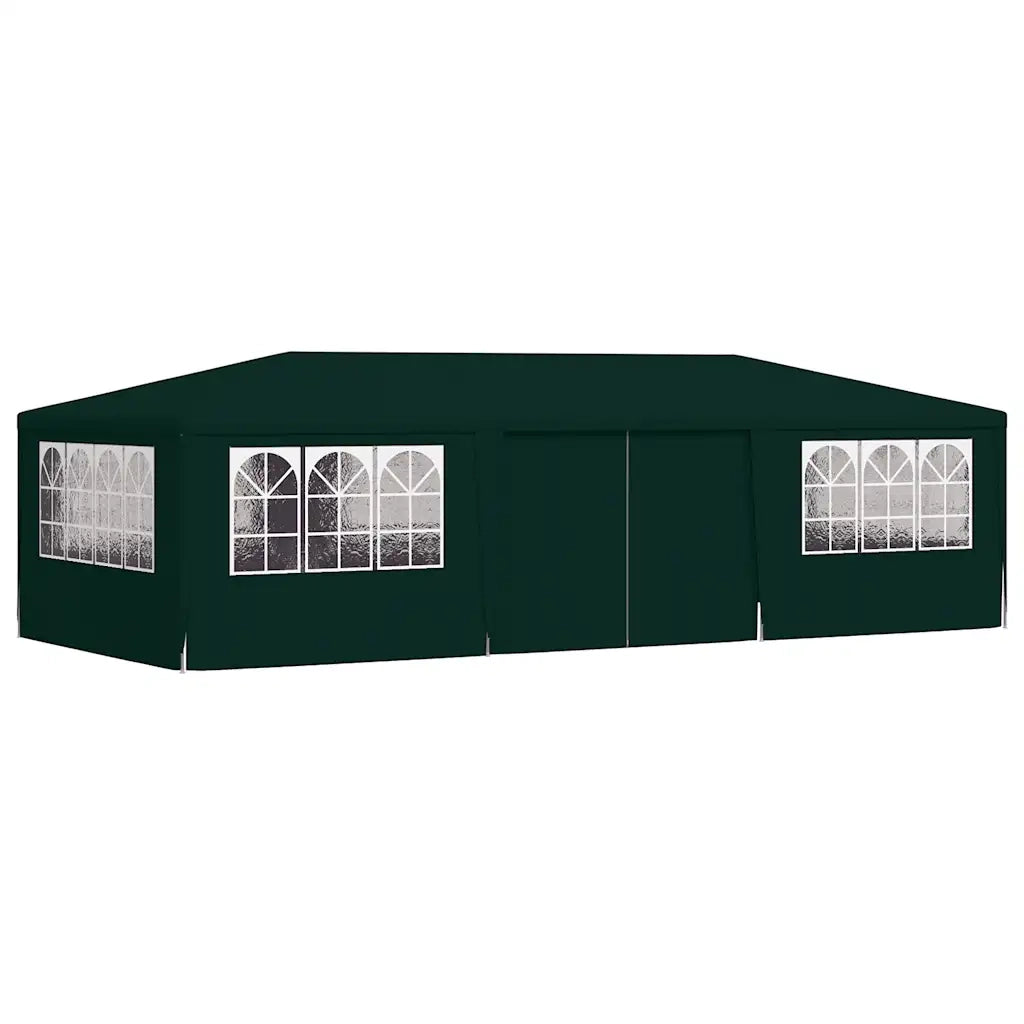 Gazebo Professionale con Pareti 4x9 m Verde 90 g/mÂ²