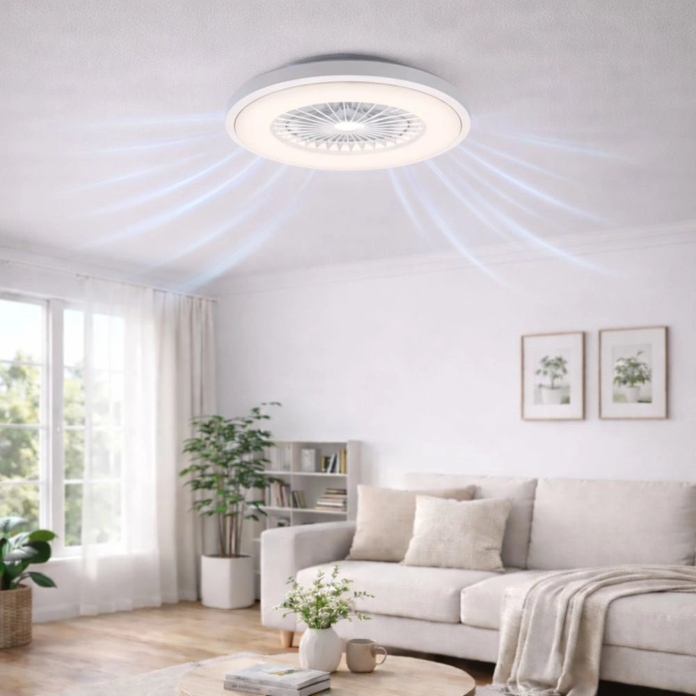 Ventilatore plafoniera led zephir 2 in 1 con telecomando e luce calda fredda regolabile zvp6