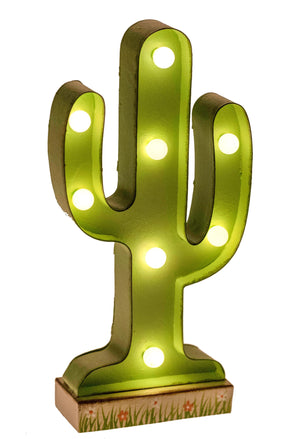 Lampada Cactus con Luci H 24 cm