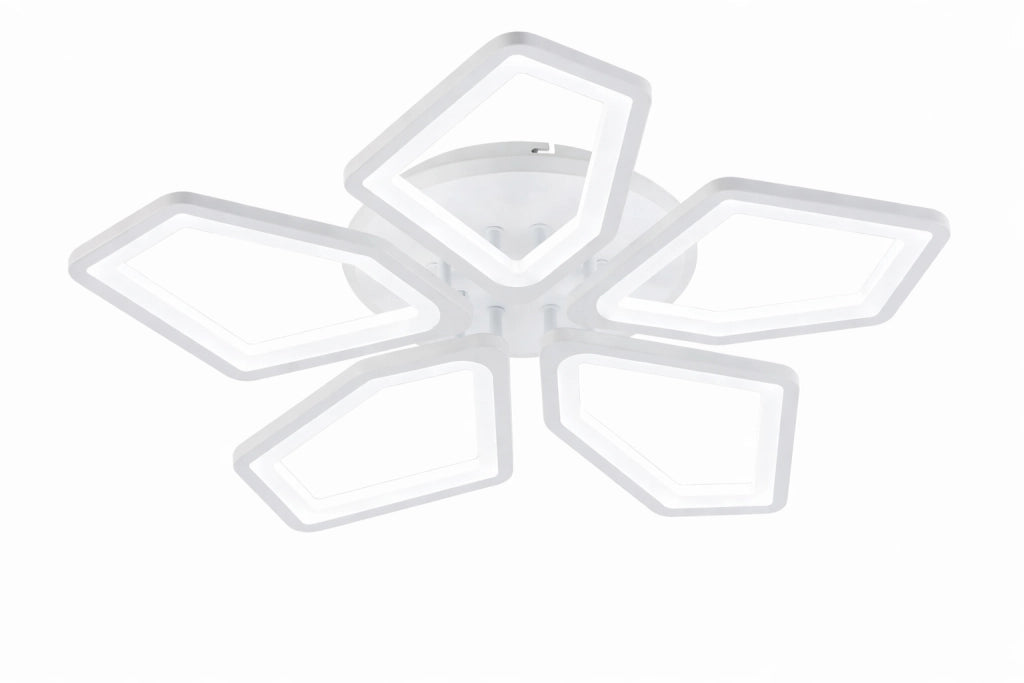 Plafoniera LED geometrica dimmerabile bianca Vargo