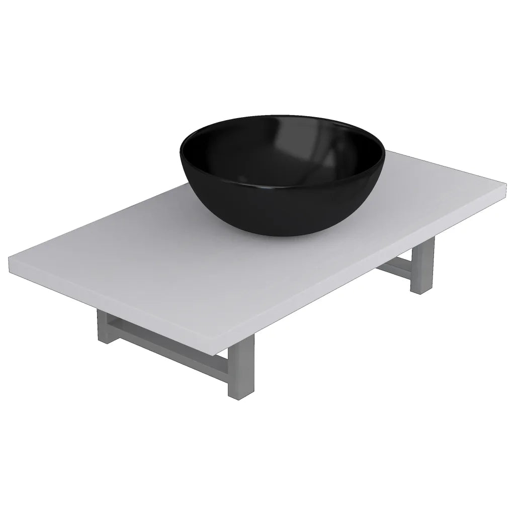 Set Mobili da Bagno | Armadio da bagno 2 pz Ceramica Bianco