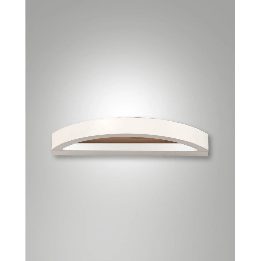 Cordoba Applique Bianca Design in Metallo e Legno 1 Luce Calda Fabas Collezione CORDOBA