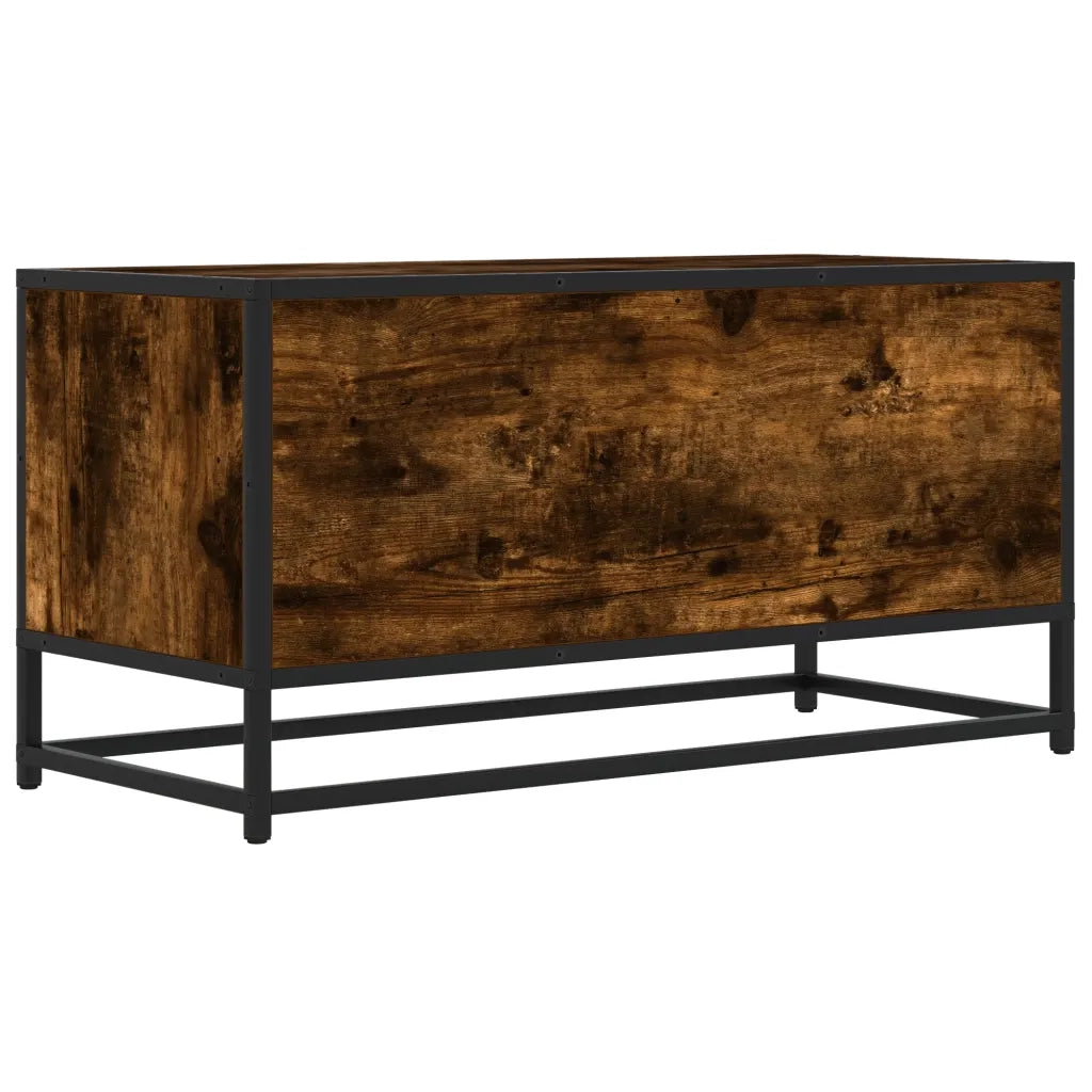vidaXL Mobile TV Rovere Fumo 80x34,5x40 cm Legno Multistrato e Metallo