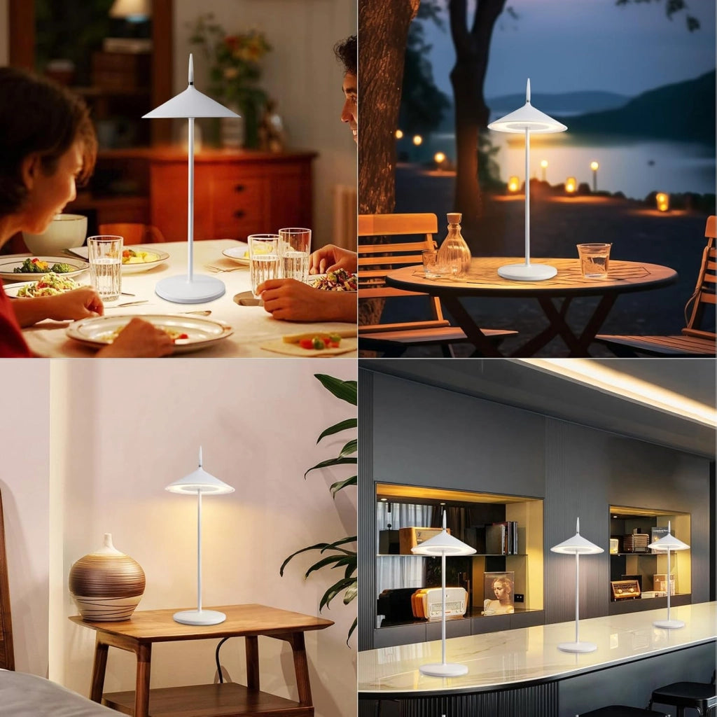 ZMH Lampada da tavolo LED moderna ricaricabile touch dimmerabile per esterni giardino