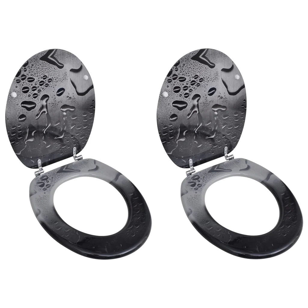 Set di due sedili per WC con coperchi a goccia in MDF 02_0002952