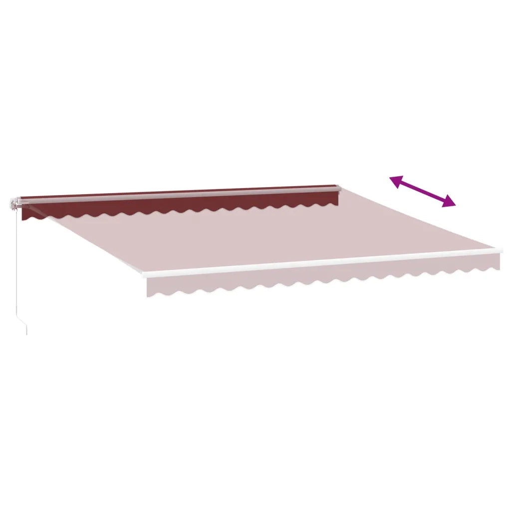 Tenda da Sole Retrattile Manuale Bordò 450x350 cm 3214986