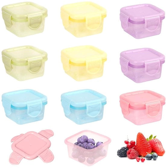 Contenitori alimentari piccoli - sicuri e sostenibili - set da 10 - colorati