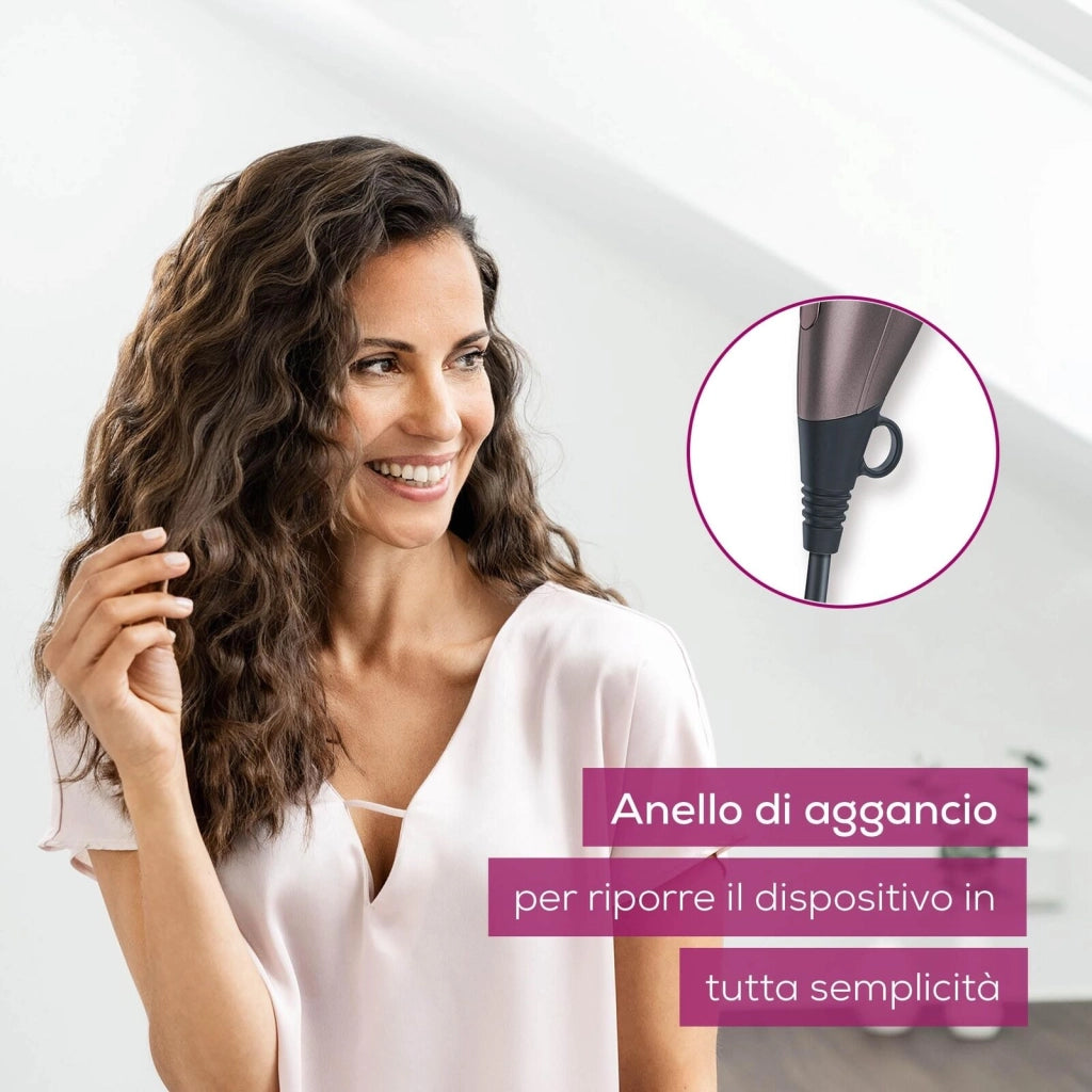 Beurer HC 17 Asciugacapelli Compatto Pieghevole 1300W Nero