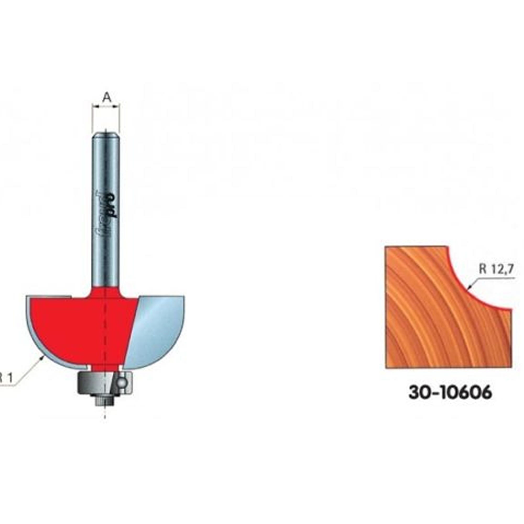 Fresa freud a raggio convesso 31.8x12.7x55.2 30-10606