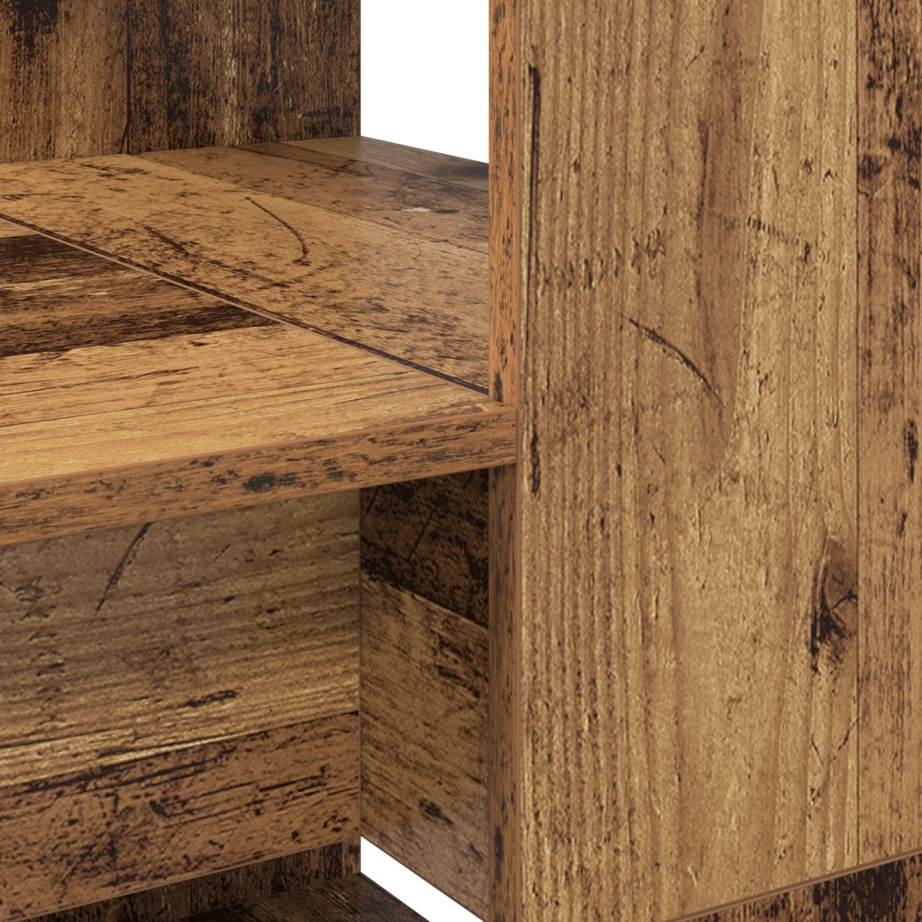 Scrivania con Archiviazione Legno Vecchio 113x54x120 cm Legno Ingegnerizzato