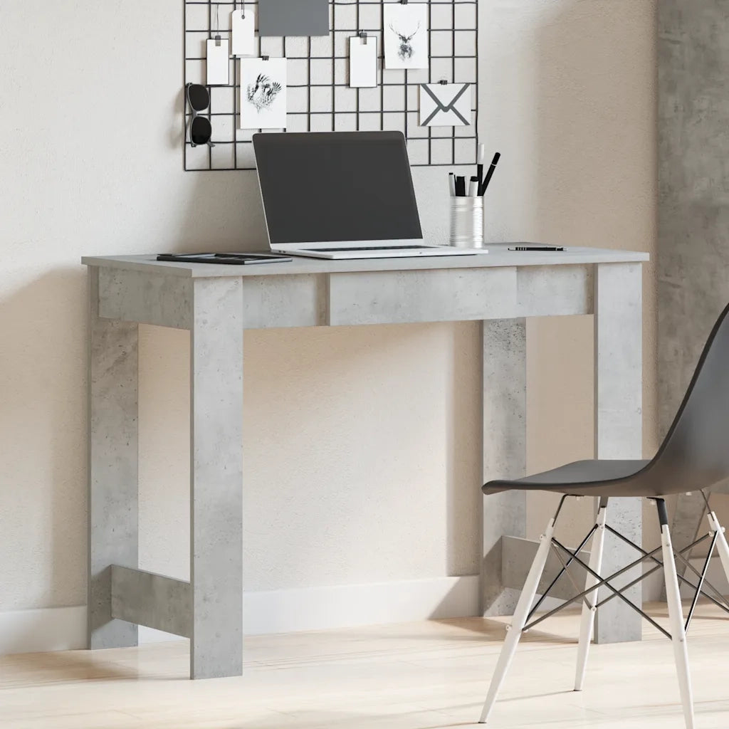 Scrivania Grigio Cemento 100x45x75 cm in Legno Multistrato 860430