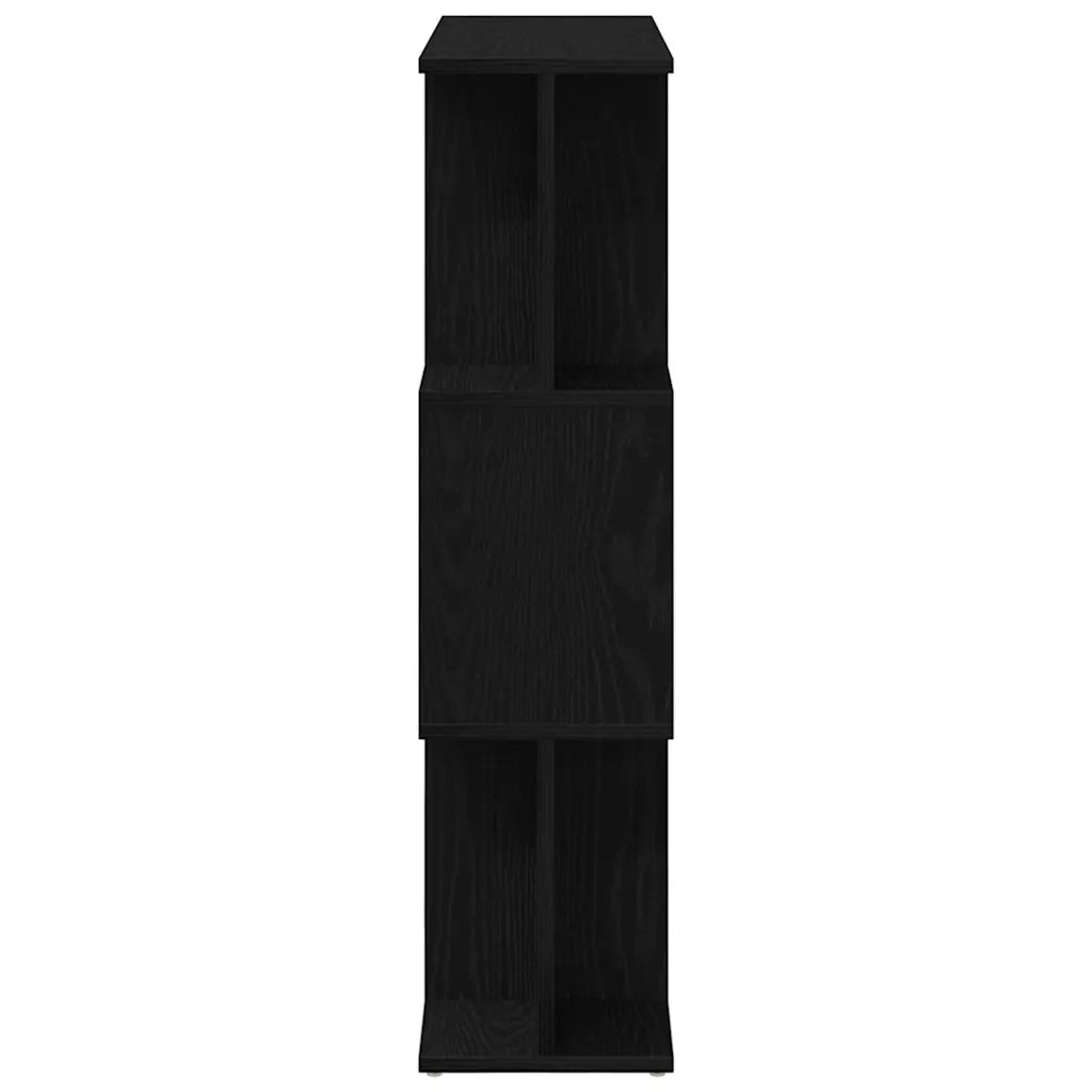 Libreria-Scaffale per Libri-Mobile di Stoccaggio Rovere Nero 80x24x96 cm in Legno Ingegnerizzato