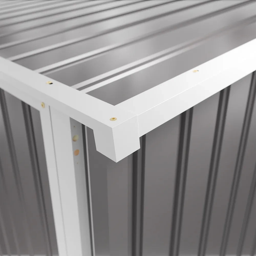 Casetta da giardino in acciaio zincato grigio 1,51x1,03xh1,96 m - 48kg- 1,55 metri quadri