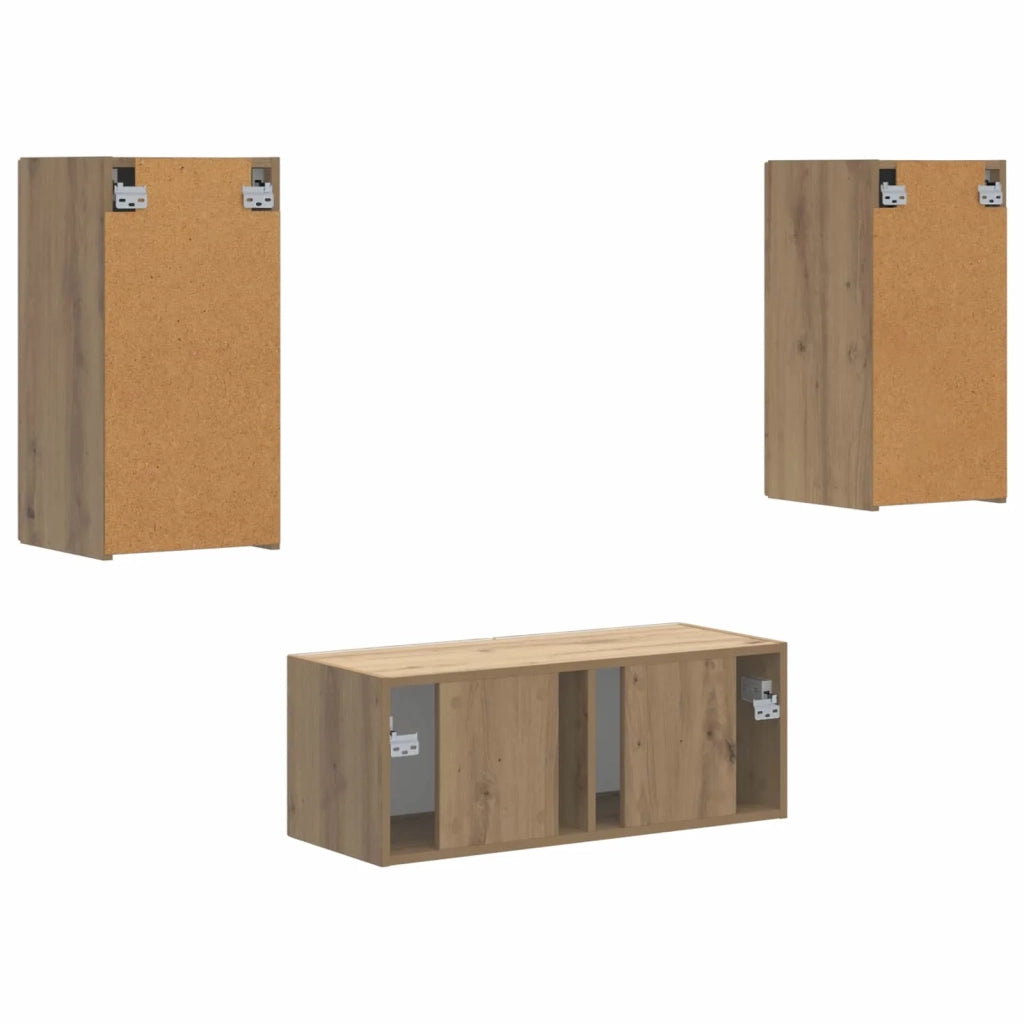 Set mobile TV 6 pcs Rovere artigianale Legno multistrato 3409068