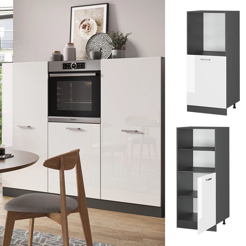 Vicco Mobile per forno da incasso Bianco lucido 60 cm