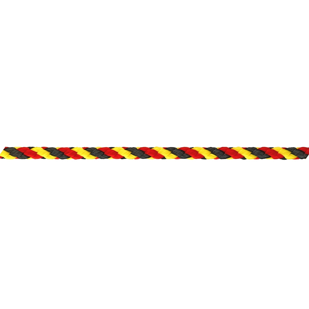 Corda in polipropilene Ã˜ 6 mm. nero-rosso-giallo 60 mt.