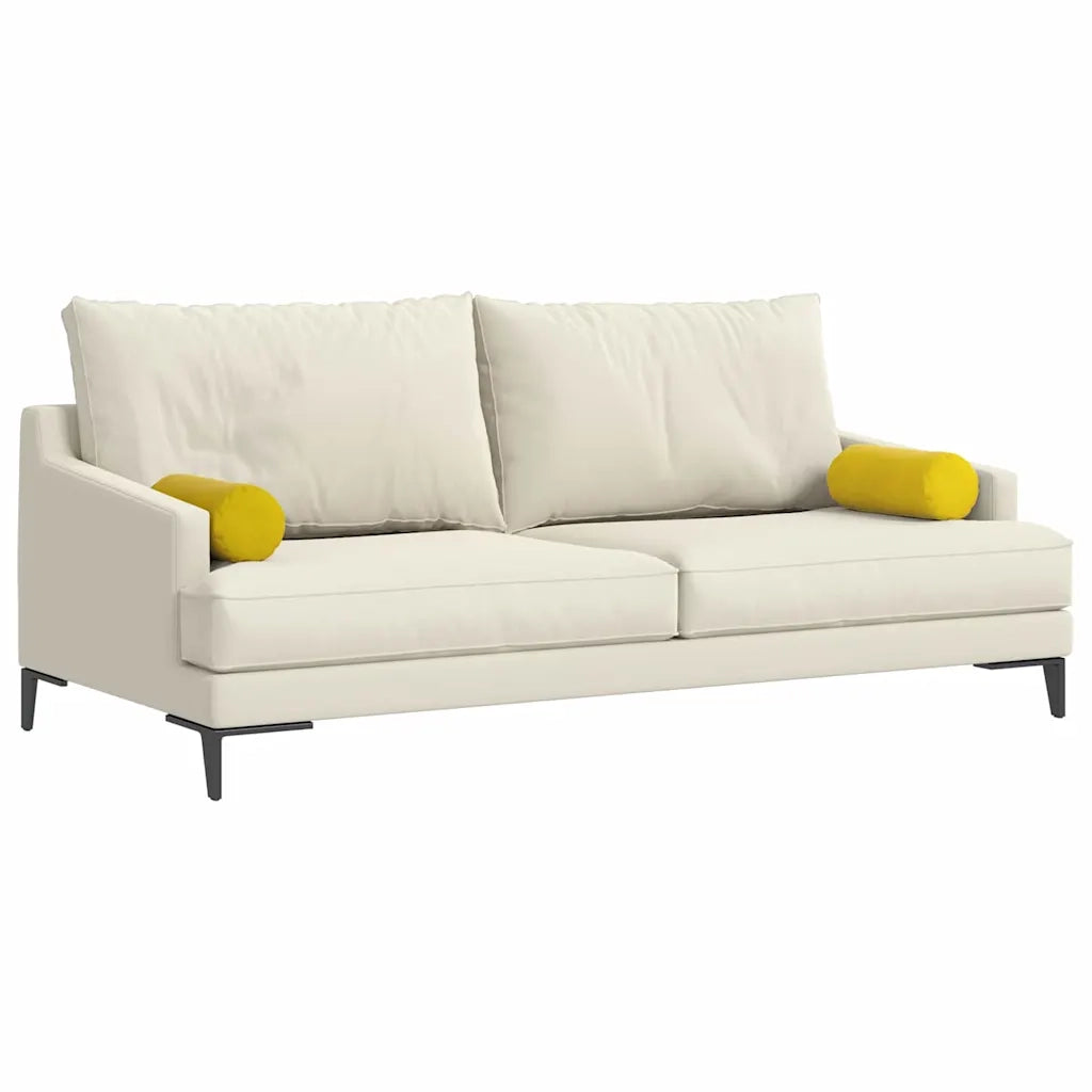 Cuscini a rullo 2 pcs Giallo Ø 15 x 40 cm Tessuto in Cords 42014292