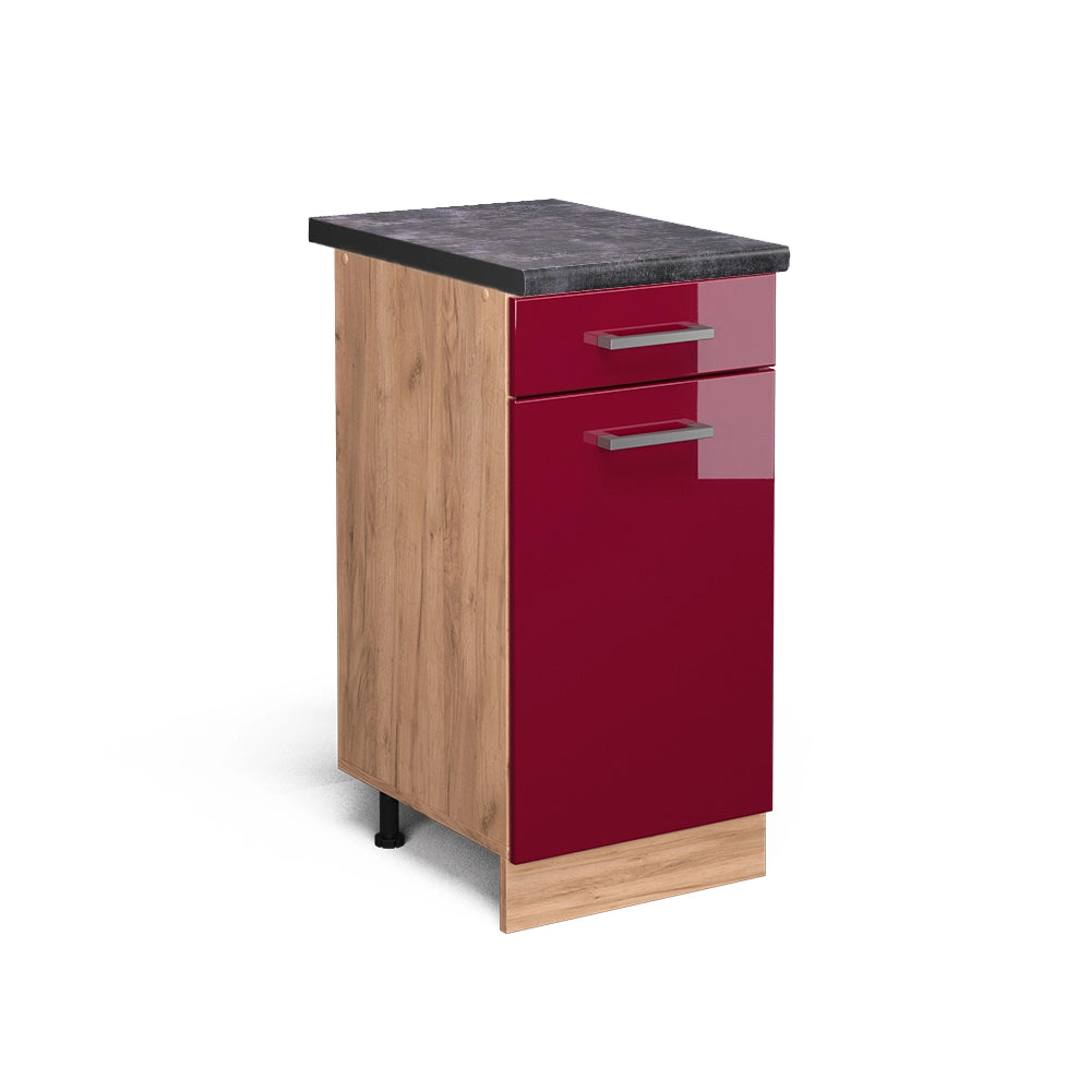 Vicco Mobiletto base per cucina Rosso lucido 40 cm , PL Antracite