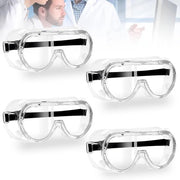 4 paia occhiali di sicurezza con visiera anti-condensazione - cantiere laboratorio officina.