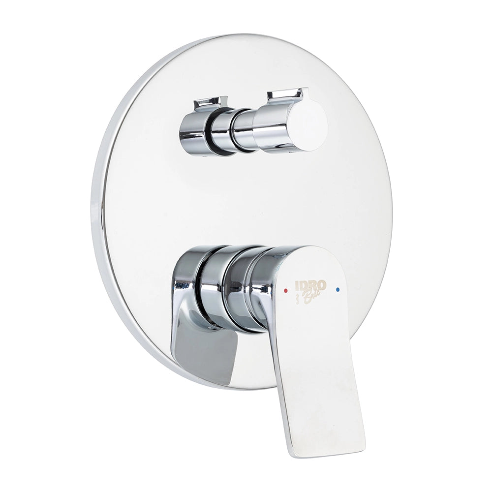 Set rubinetti lavabo, bidet e doccia con deviatore in ottone cromo linea Sound