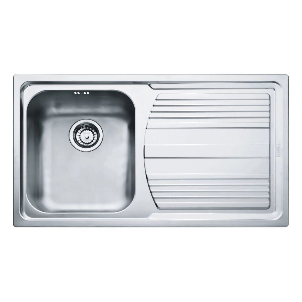 Lavello cucina da incasso Franke LLX611L 86x50 cm 1 vasca con gocciolatoio destro inox satinato