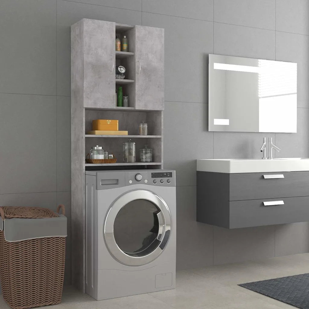 Mobile per Lavatrice Grigio Cemento 64x25,5x190 cm CFW4434280