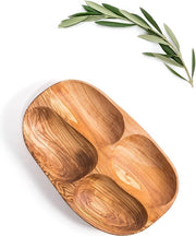 Piatto per snack in noce con ripiani 28 x 16 cm - Bordo per servire - Cassetto per noci - Realizzato a mano - Fatto a mano per Natale - Cassetto per snack - Cassetto per snack - Accessori da tavola