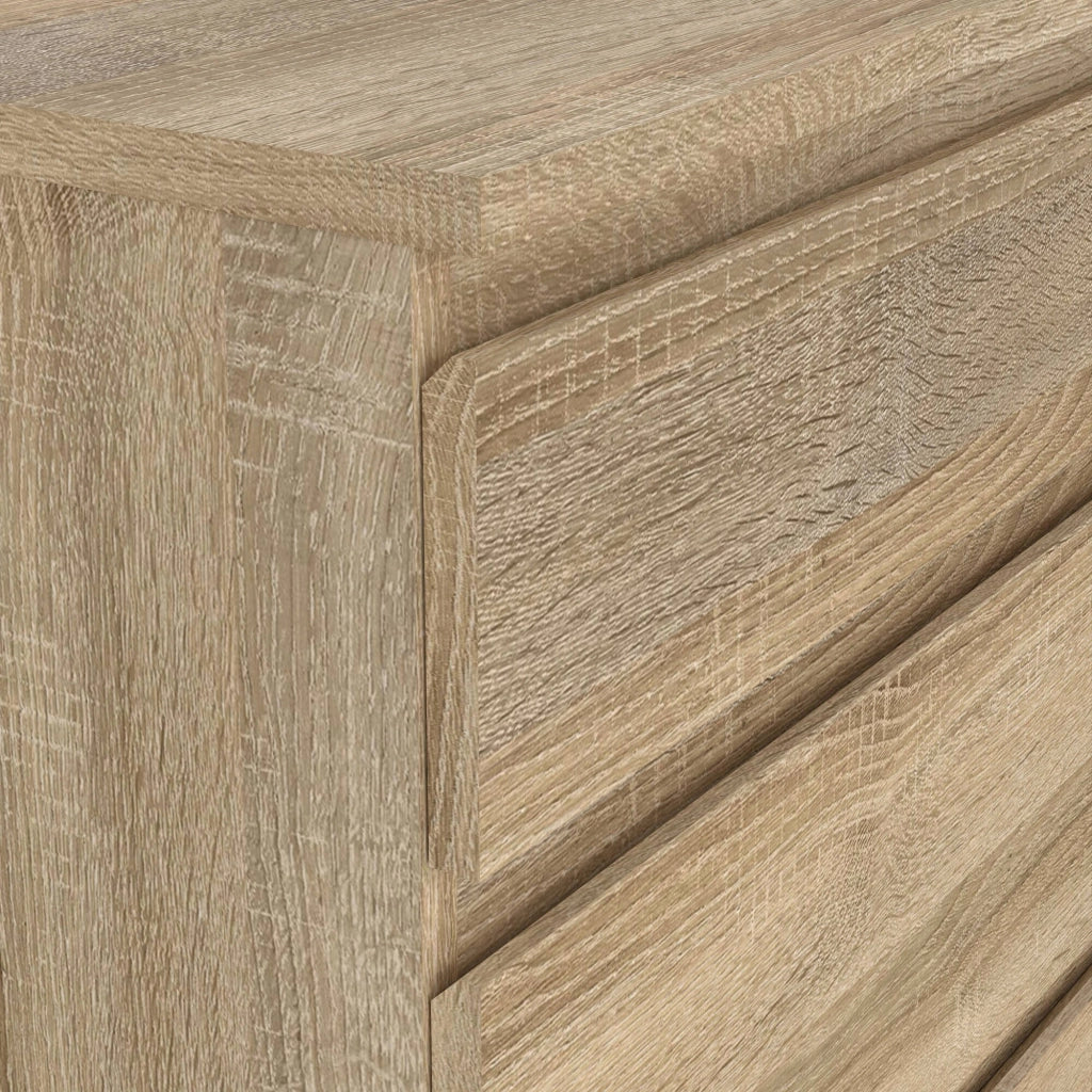 Cassettiera Arriba, Settimino multiuso, Comò camera da letto, Mobile con cassetti, 77x40 h107 cm, Quercia