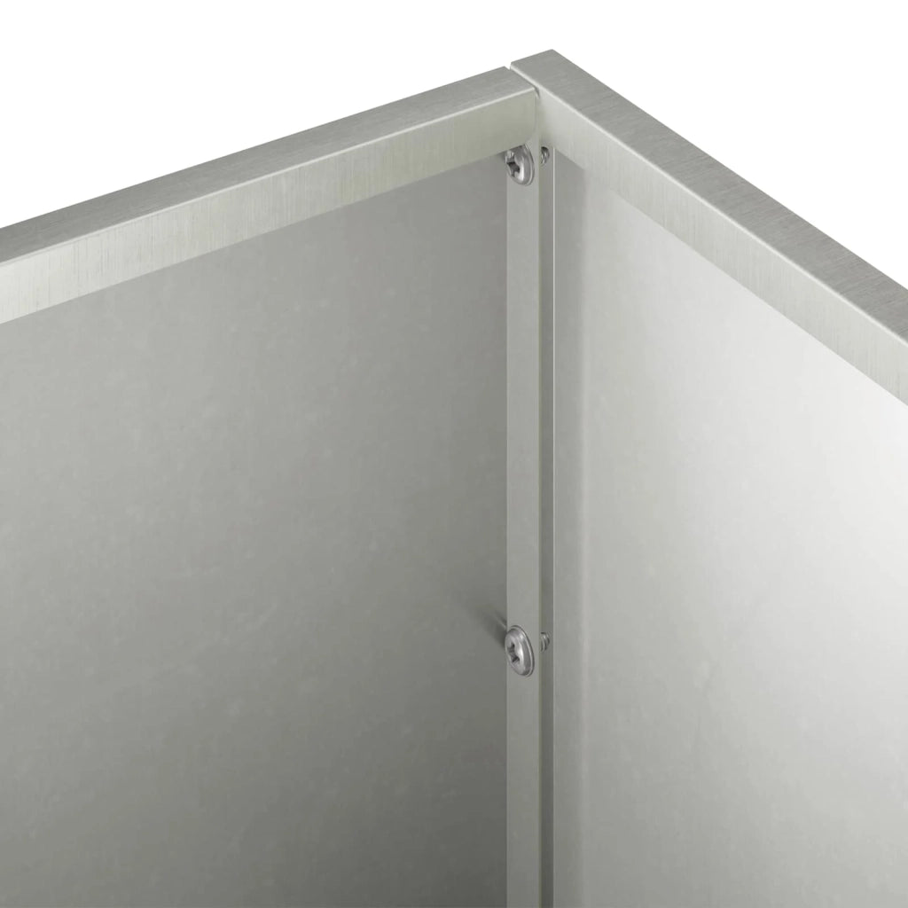 Vaso da giardino 2 pz Argento 80 x 20 x 20 cm Acciaio Inox 8005171