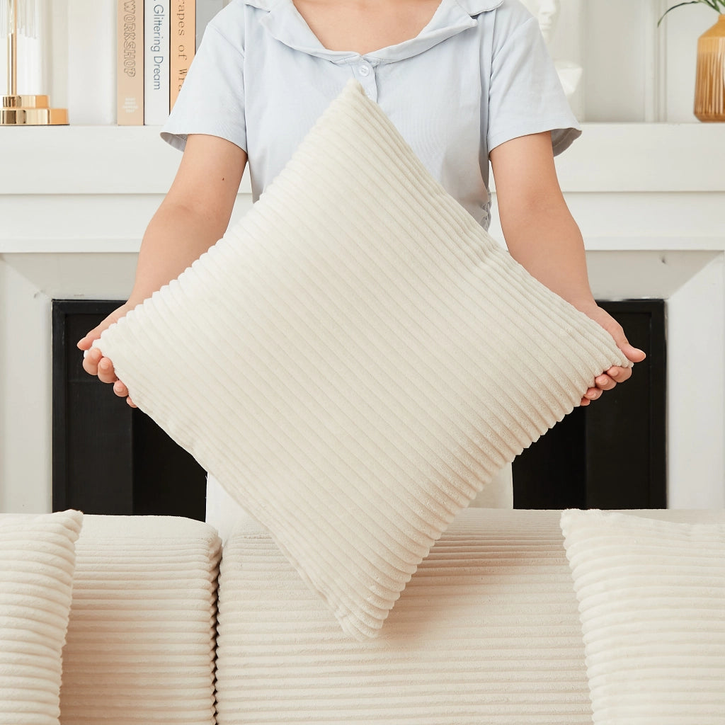 Divano angolare a L ¨C Minimal ¨C corda grigio, con cuscini, braccioli, 220 cm