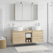 Set di mobili per il bagno 4 pcs Rovere Sonoma 3407017