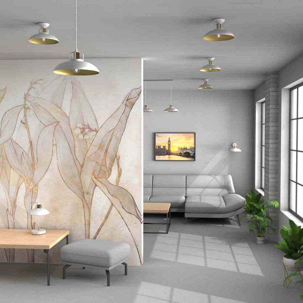 Lampadario a sospensione Milagro Felix bianco ottone Ø29
