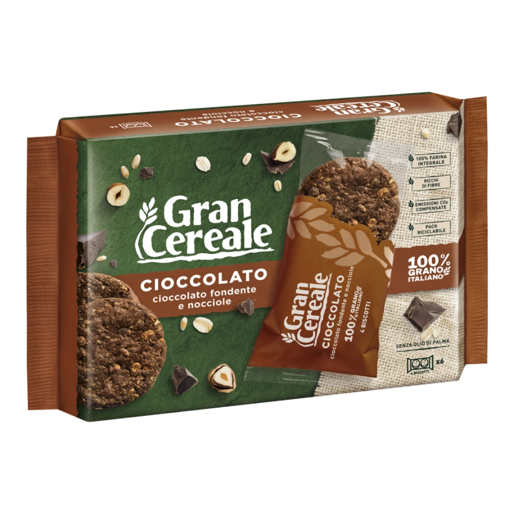 Barilla gran cereale biscotto con cioccolato e nocciole da 216 grammi