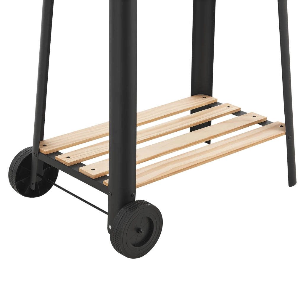 Carrello barbecue 78 x 86 x 30 cm per carbone naturale nero 03_0009210