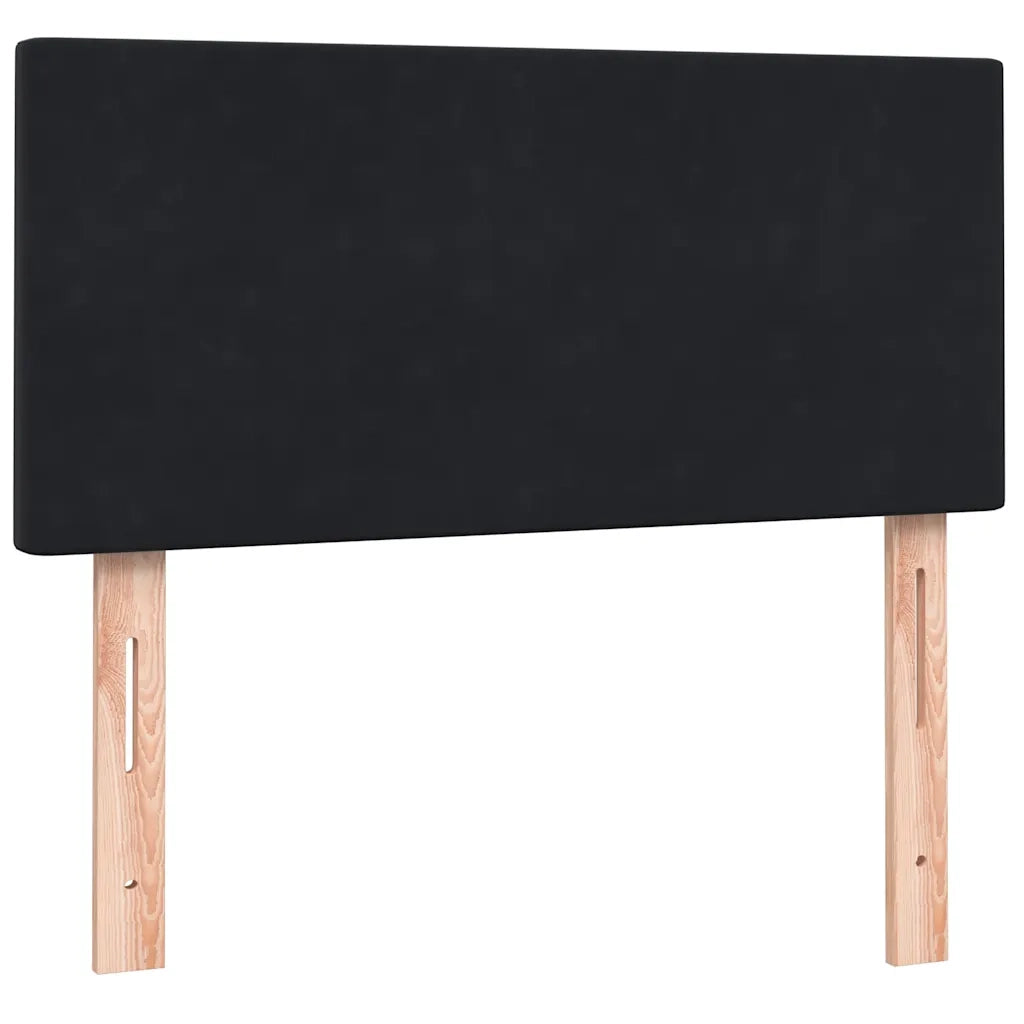 Giroletto a Molle con Materasso Nero 80x220 cm Velluto