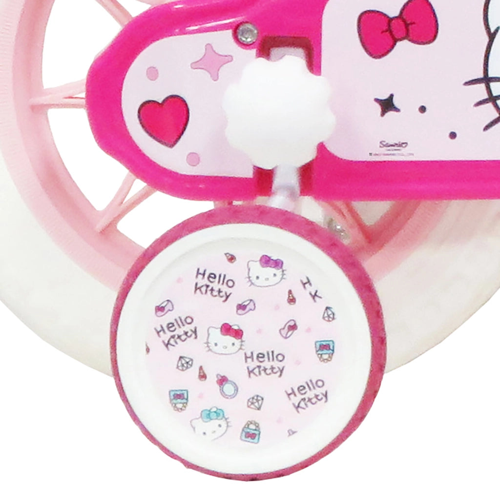 Bicicletta per Bambine 12" Hello Kitty Freno Caliper e Stabilizzatori in Acciaio Hi-Ten Rosa