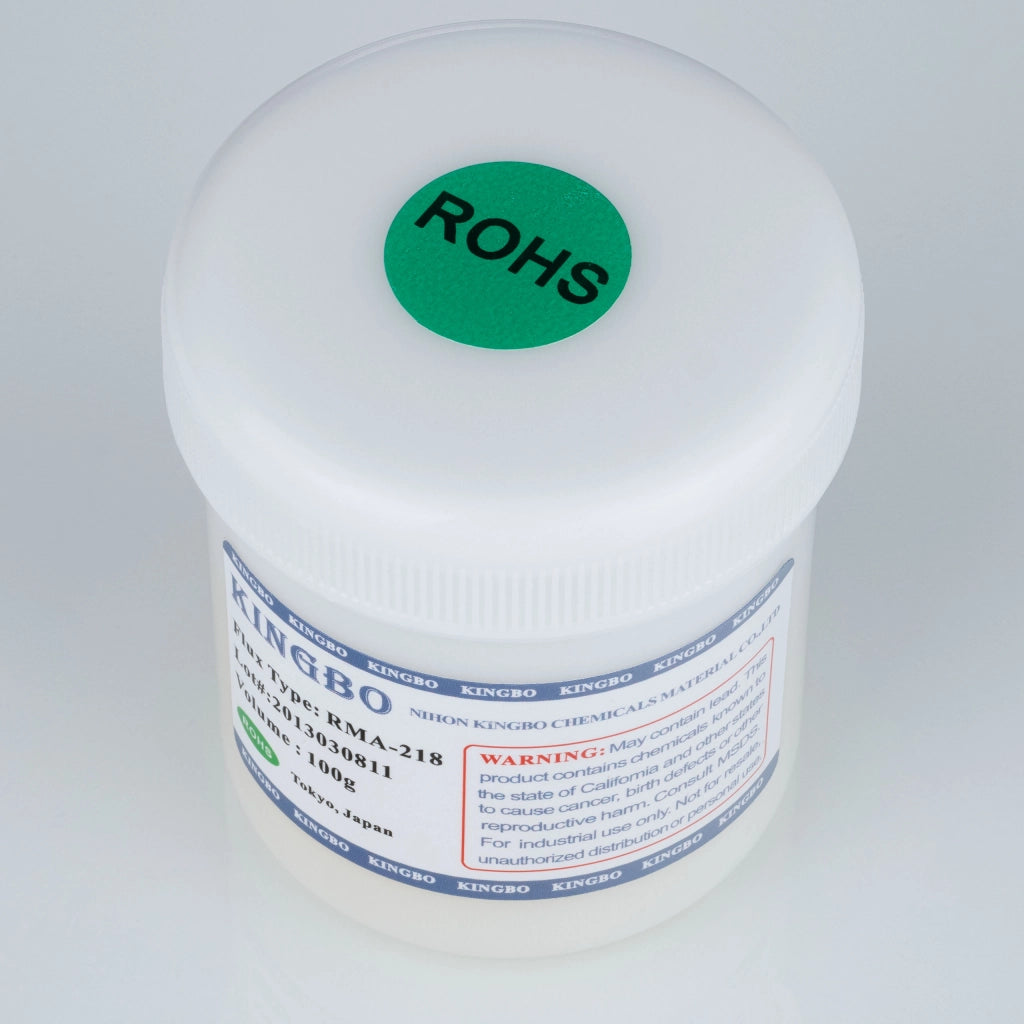 Pasta Saldante Kingbo RMA-218 – Top Flux Professionale 100g | Per BGA SMD SMT Reballing | Certificazione RoHS
