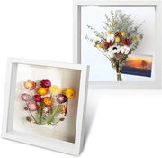 Display Fotografico a 3D Premium a Doppio 20 x 20 cm Cassetto Profondo per Fiori, Matrimoni, Souvenir, Medaglie e Foto - Set da 2