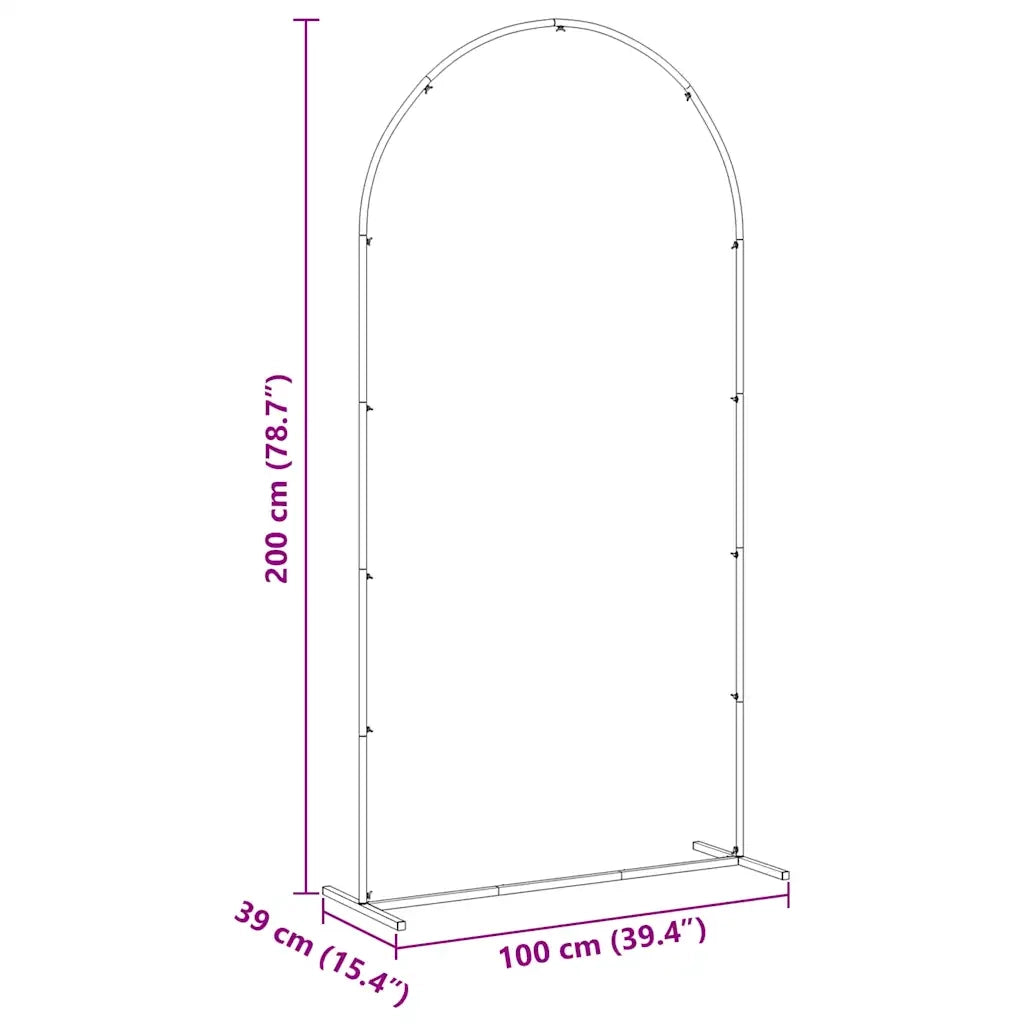 Arco Nuziale Bianco 100 x 39 x 200 cm Acciaio