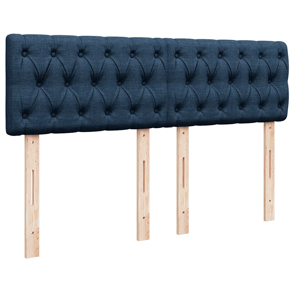 Giroletto a Molle con Materasso Blu 140x190 cm in Tessuto