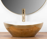 Lavabo Da Appoggio Rea Sofia Gold / White