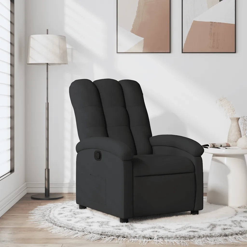 Poltrona reclinabile in tessuto nero 3205382