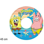 Trade Shop - Ciambella Gonfiabile Spongebob Mare Piscina Nuoto Per Bambini Salvagente 45 Cm -