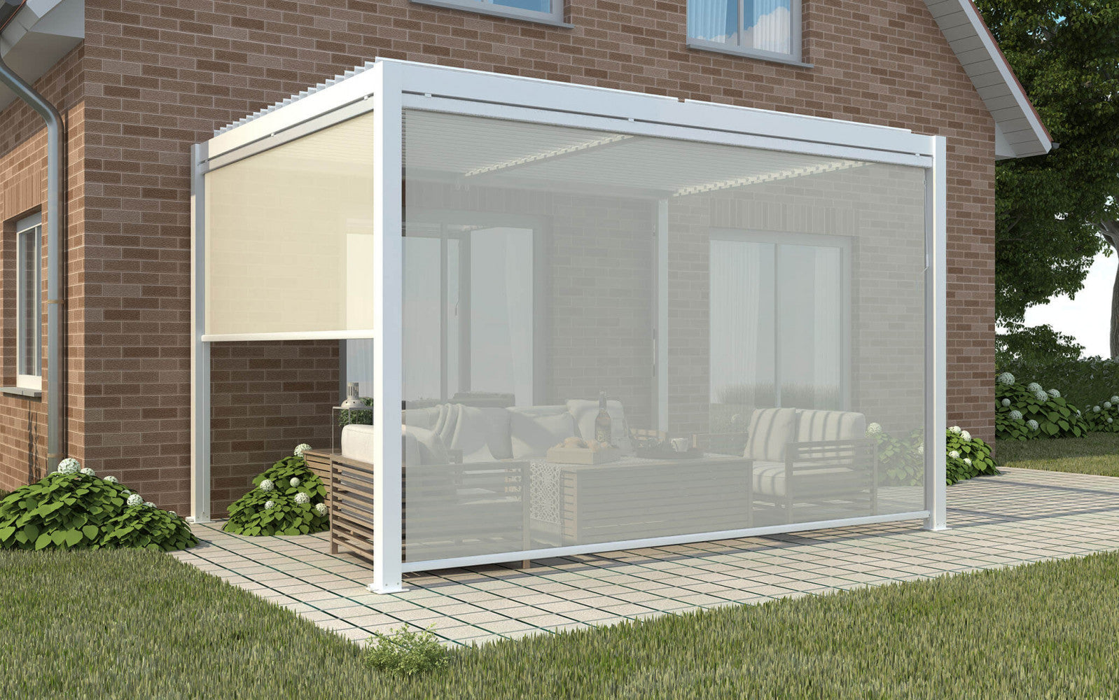 Pergola Bioclimatica 3x4 m in Alluminio Bianco
